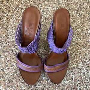 Purple and Brown Women's Sandals